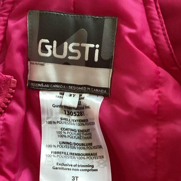 Gusti Girls Pink Snow Pants Size 3T Skiing Winter - Picture 7 of 9